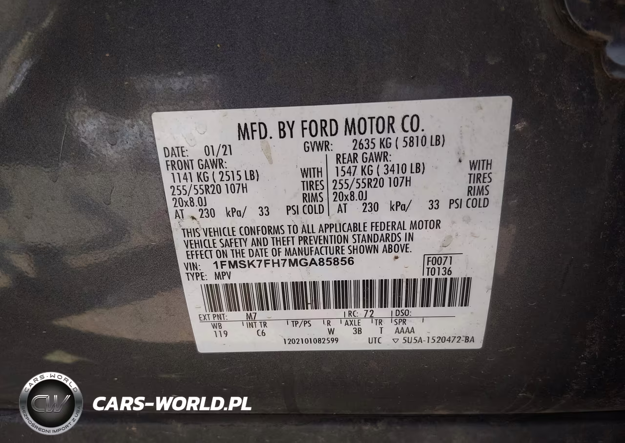 2021 Ford Explorer Limited VIN:1FMSK7FH7MGA85856 - 9