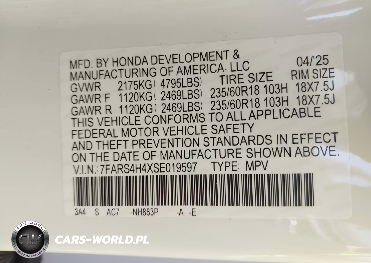 2025 Honda Cr-V Ex Awd VIN:7FARS4H4XSE019597 - 9