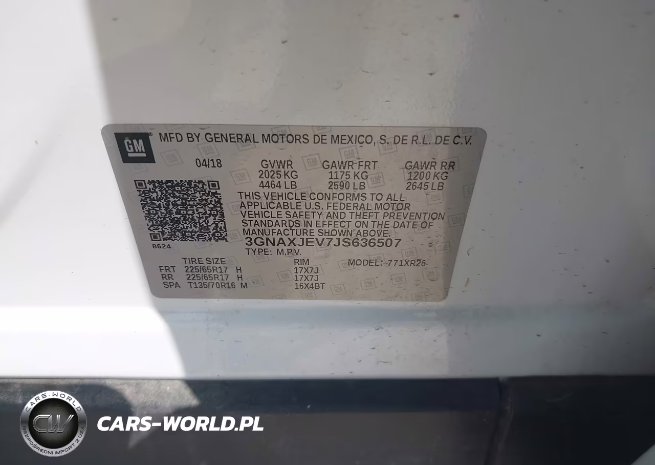 2018 Chevrolet Equinox Lt VIN:3GNAXJEV7JS636507 - 9