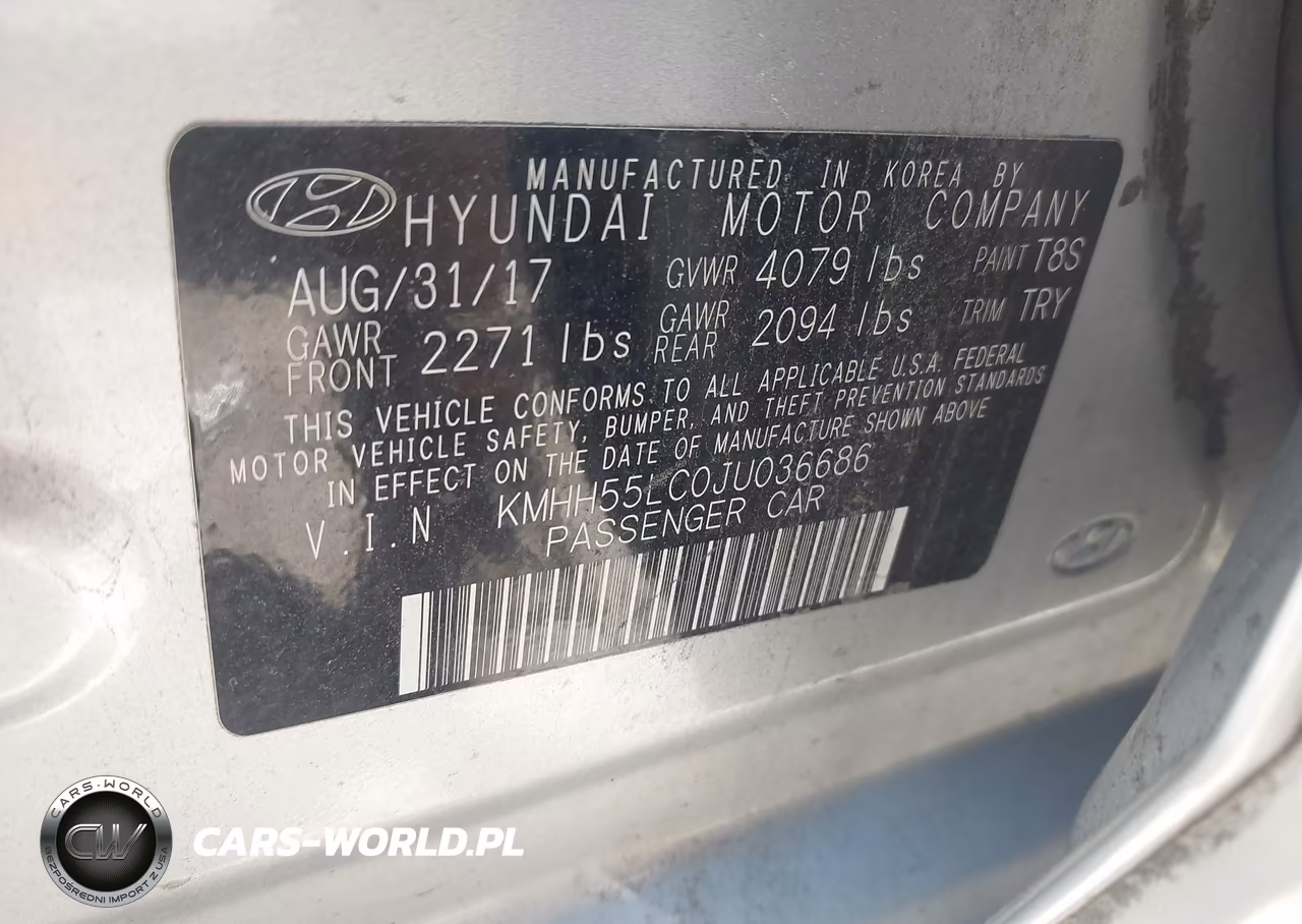 2018 Hyundai Elantra Gt Sport VIN:KMHH55LC0JU036686 - 9