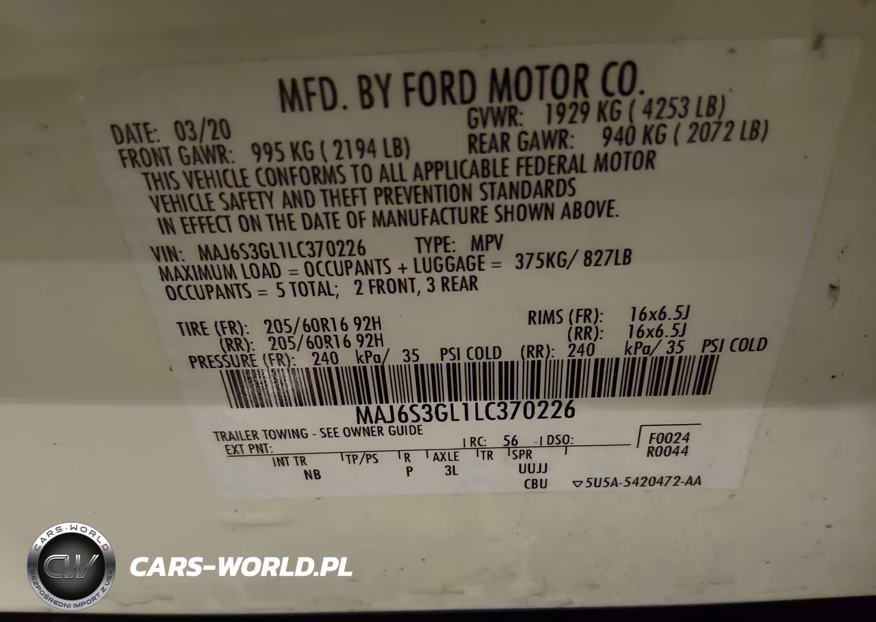 2020 Ford Ecosport Se VIN:MAJ6S3GL1LC370226 - 9