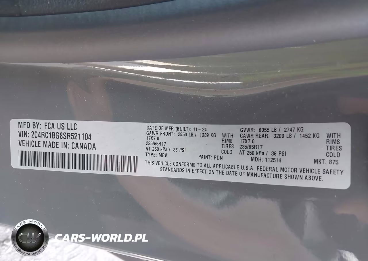 2025 Chrysler Pacifica Select VIN:2C4RC1BG8SR521104 - 9