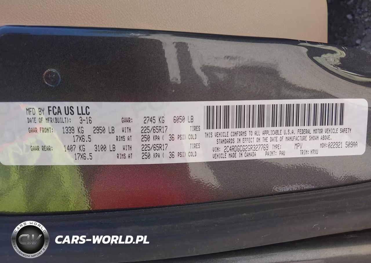 2016 Dodge Grand Caravan Sxt VIN:2C4RDGCG2GR327769 - 9