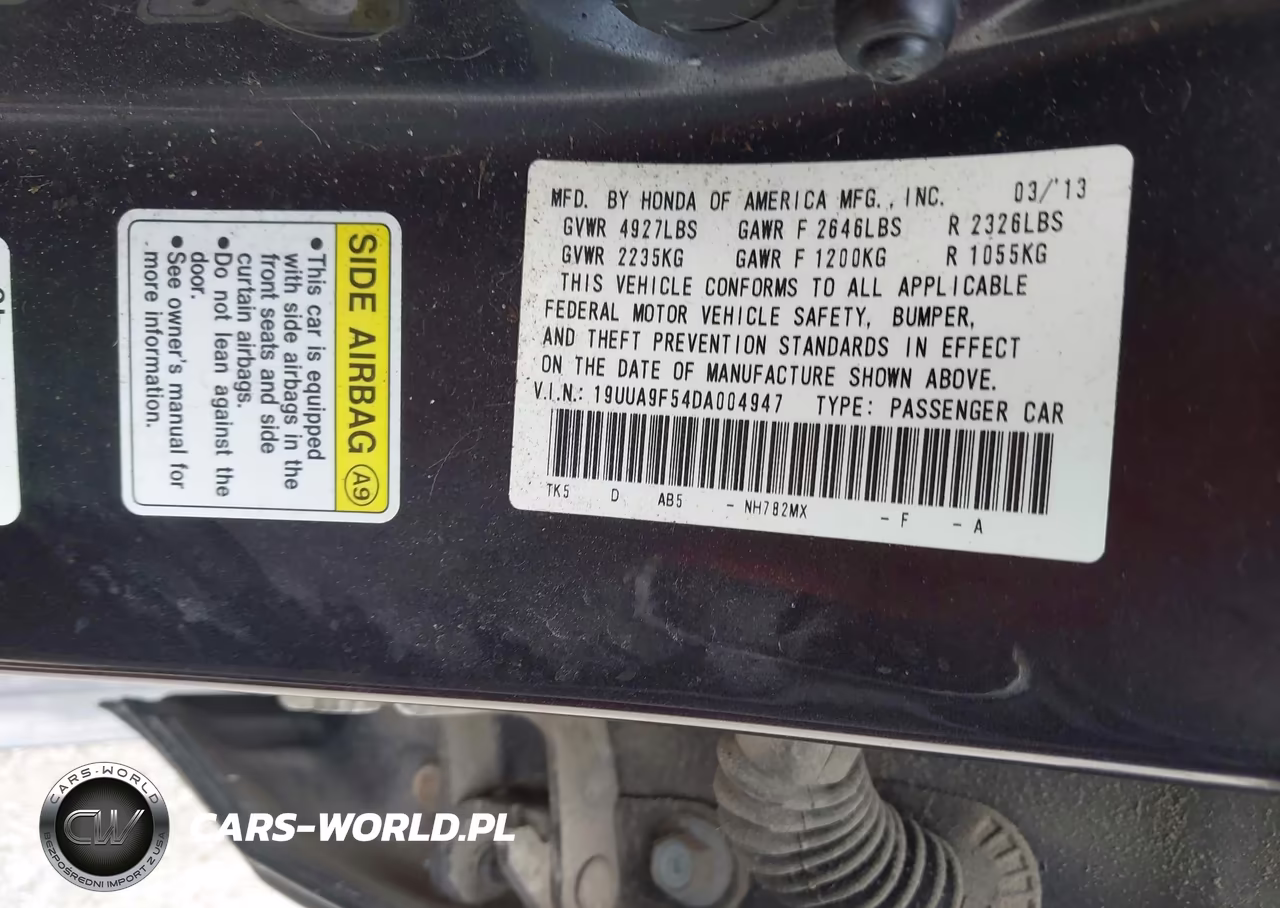 2013 Acura Tl 3.7 VIN:19UUA9F54DA004947 - 9