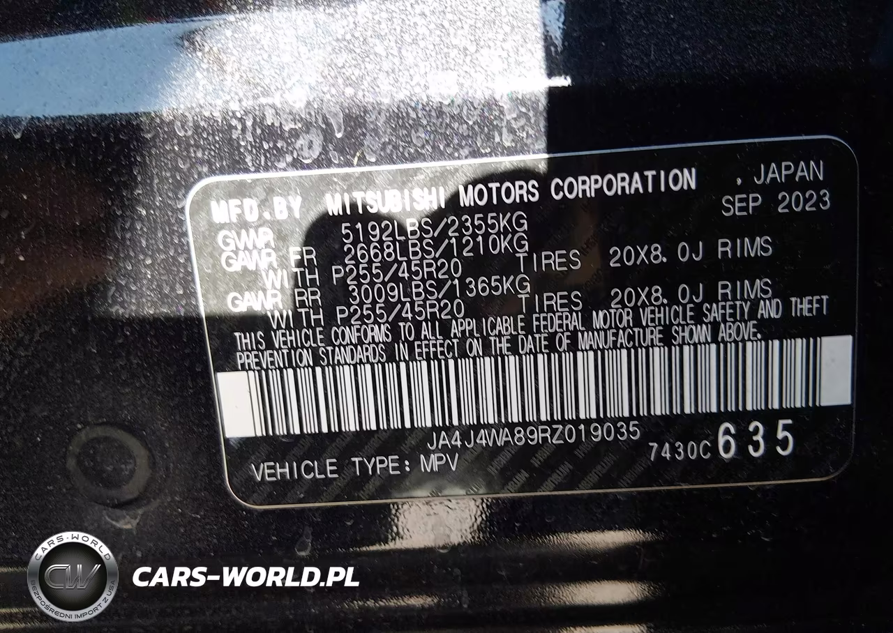 2024 Mitsubishi Outlander Sel 2.5 S-Awc VIN:JA4J4WA89RZ019035 - 9