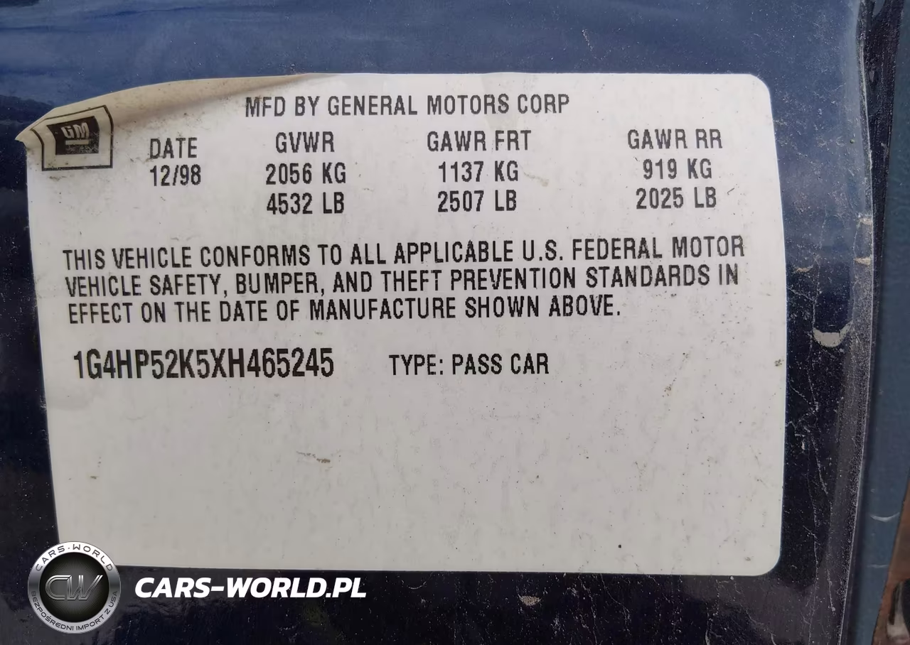 1999 Buick Lesabre Custom VIN:1G4HP52K5XH465245 - 9