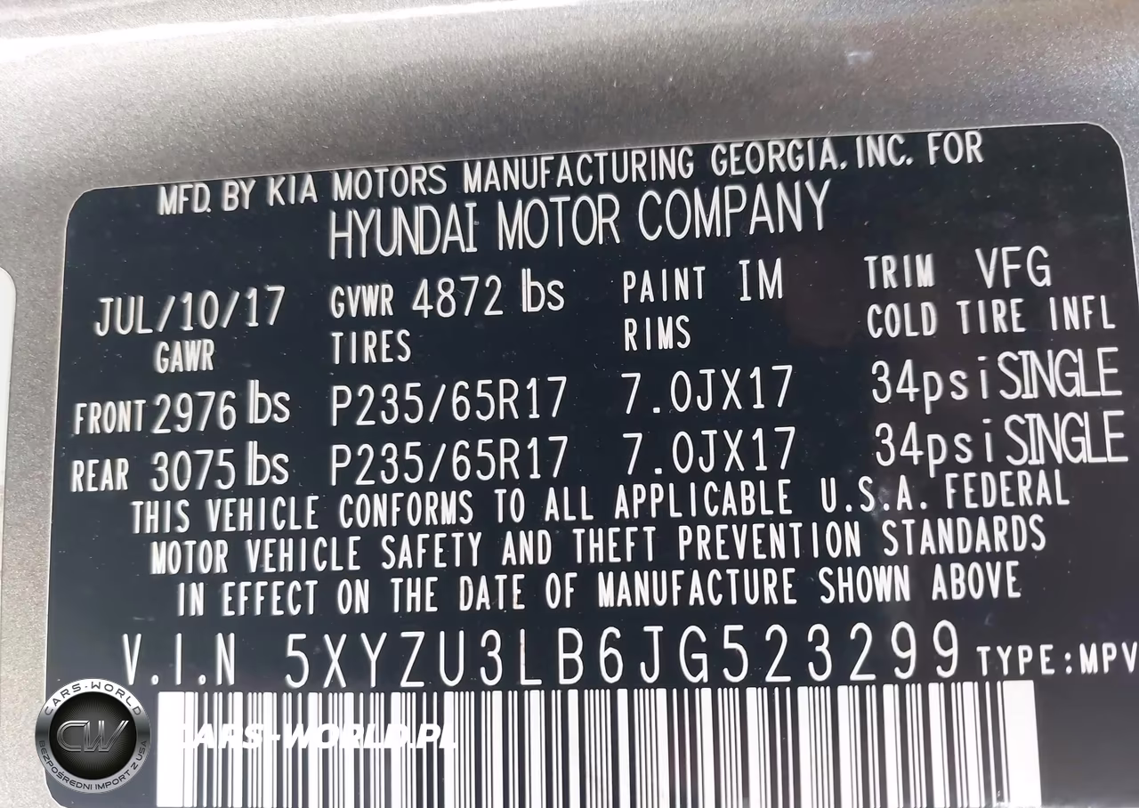 2018 Hyundai Santa Fe Sport 2.4L VIN:5XYZU3LB6JG523299 - 9