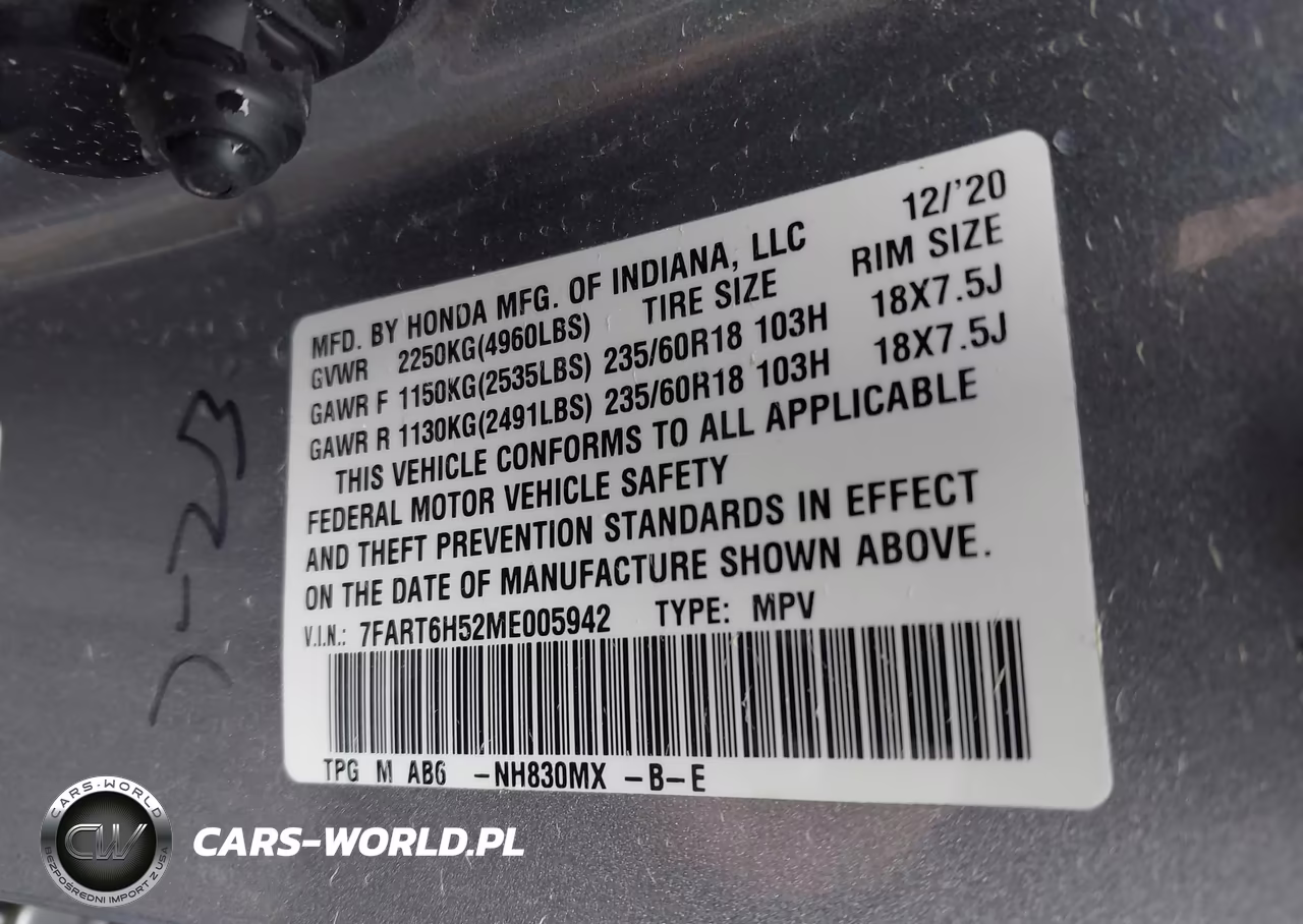 2021 Honda Cr-V Hybrid Ex VIN:7FART6H52ME005942 - 9