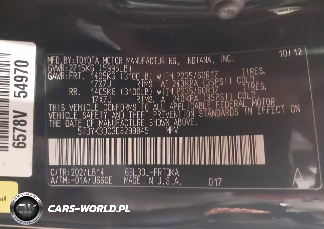2013 Toyota Sienna Xle V6 8 Passenger VIN:5TDYK3DC3DS299845 - 9