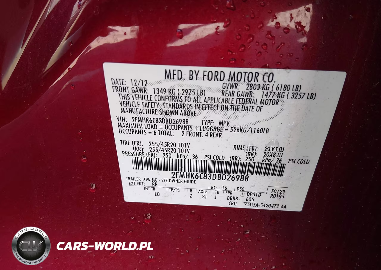 2013 Ford Flex Sel VIN:2FMHK6C83DBD26988 - 9