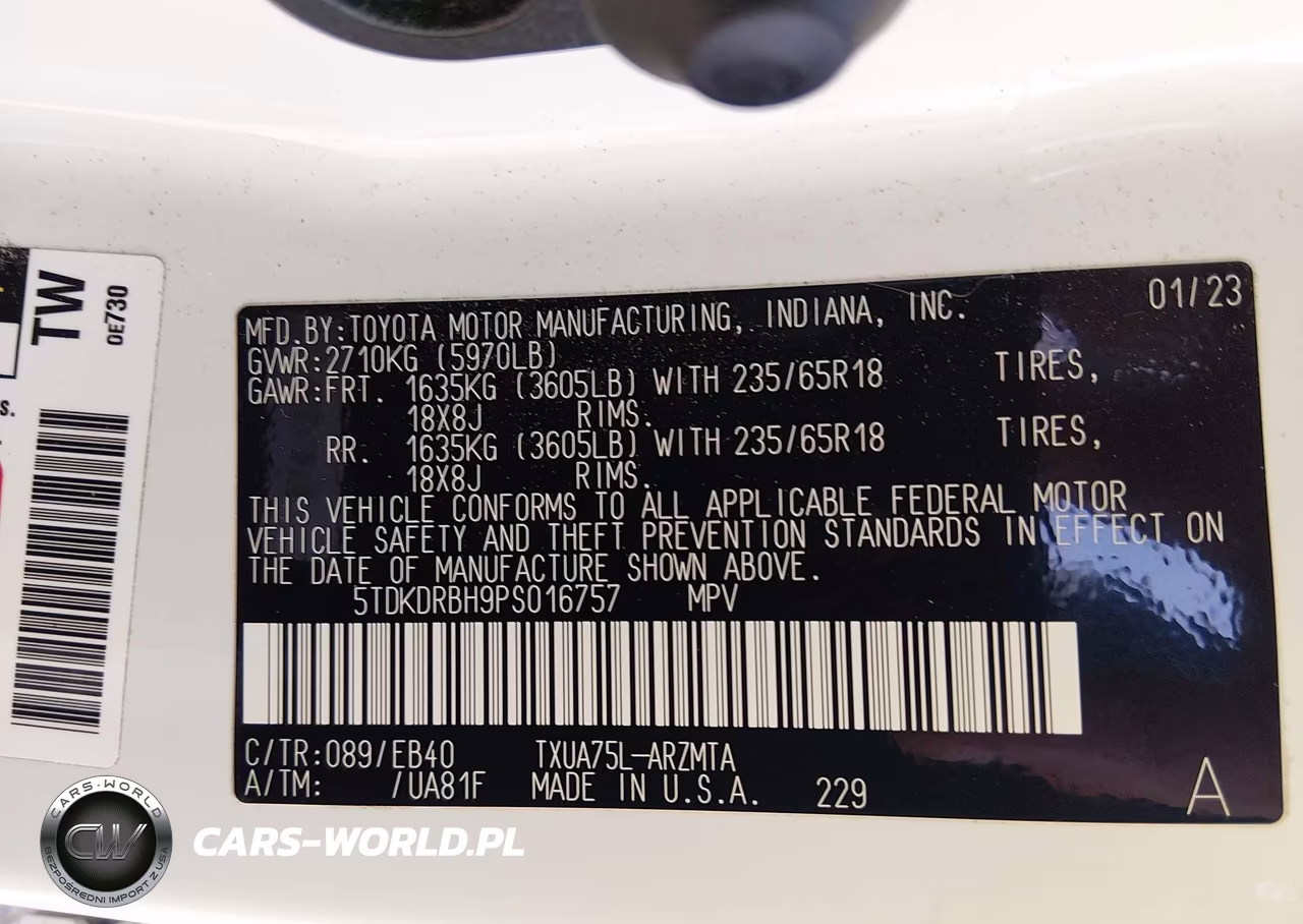 2023 Toyota Highlander Xle VIN:5TDKDRBH9PS016757 - 9