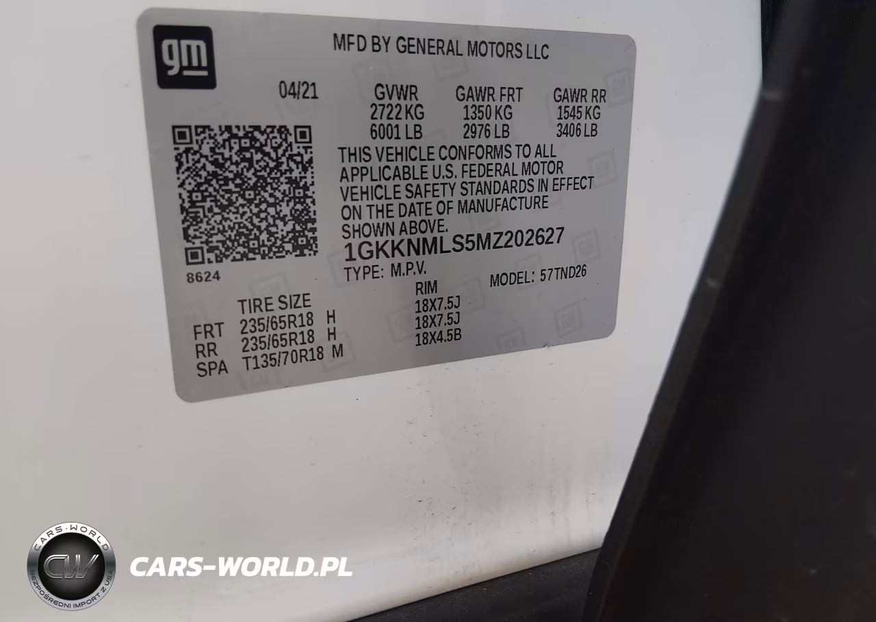 2021 GMC Acadia Fwd Slt VIN:1GKKNMLS5MZ202627 - 9