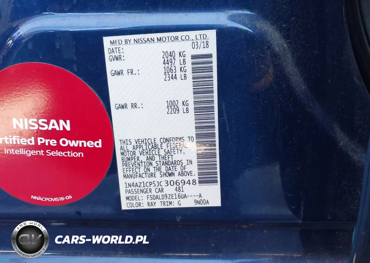 2018 Nissan Leaf Sv VIN:1N4AZ1CP5JC306948 - 9