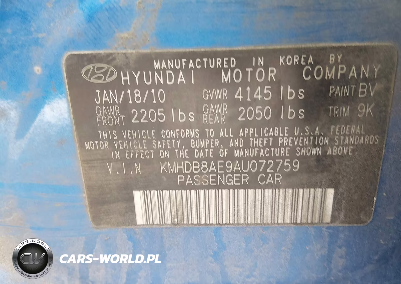 2010 Hyundai Elantra Touring Gls VIN:KMHDB8AE9AU072759 - 9