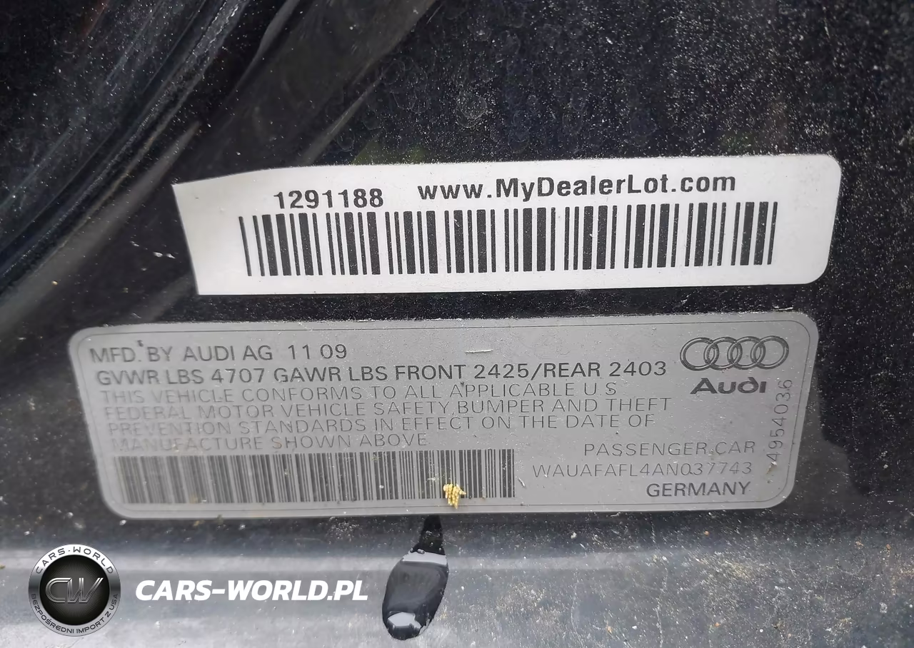 2010 Audi A4 2.0T Premium VIN:WAUAFAFL4AN037743 - 9