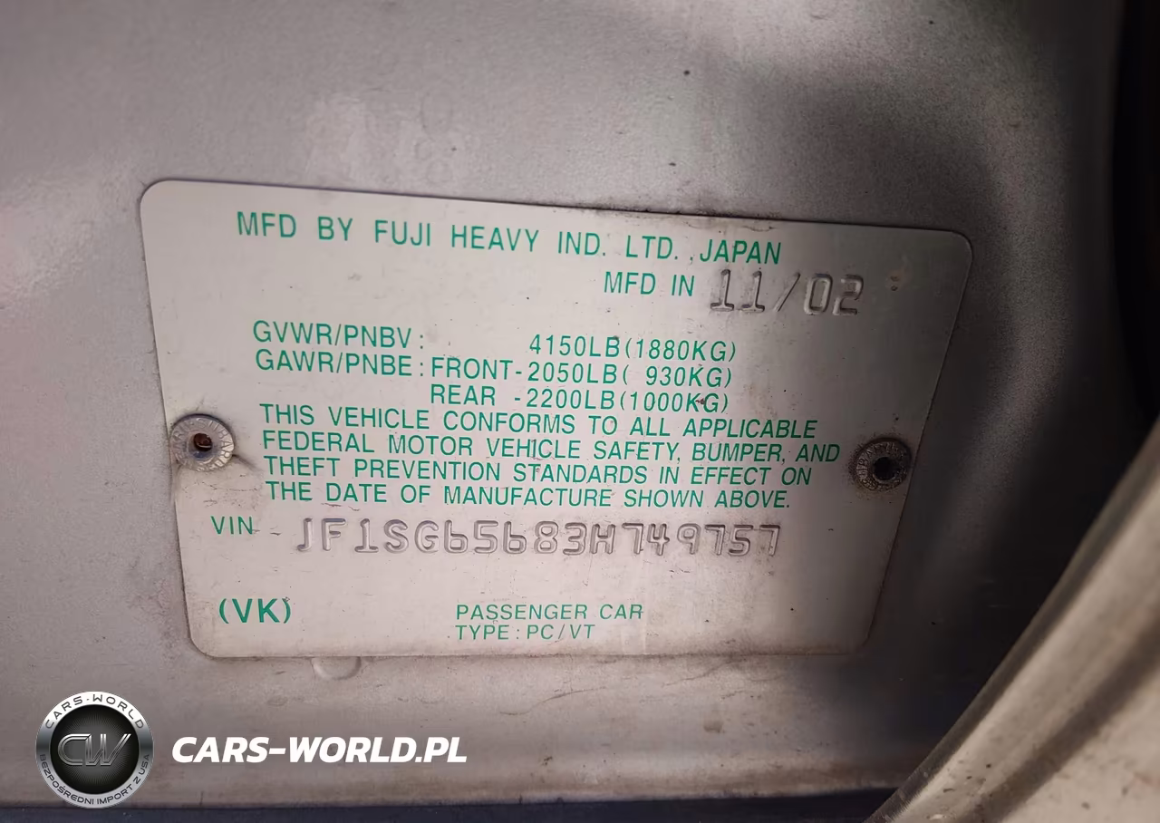 2003 Subaru Forester Xs VIN:JF1SG65683H749757 - 9