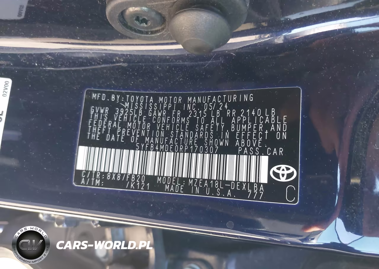 2024 Toyota Corolla Le VIN:5YFB4MDE0RP170307 - 9