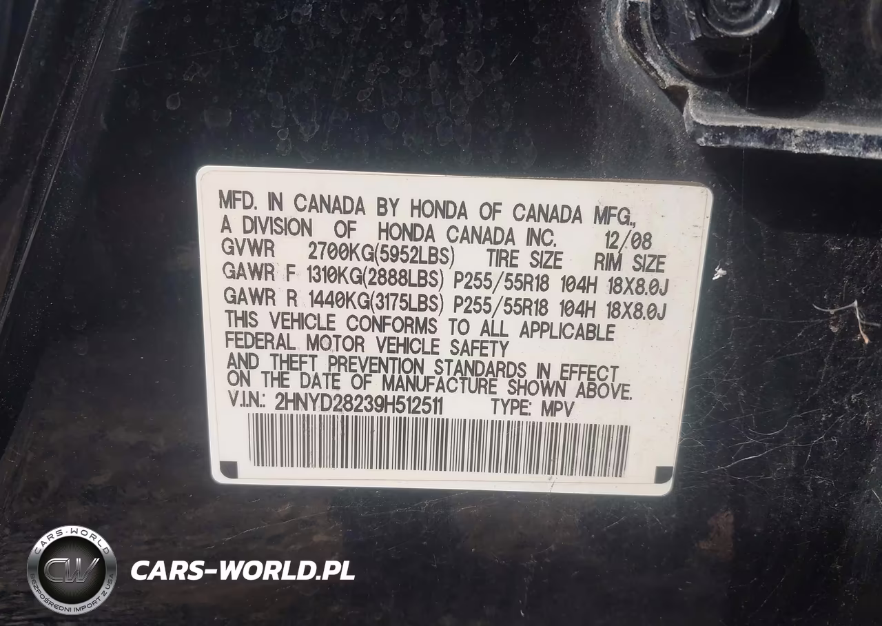 2009 Acura Mdx VIN:2HNYD28239H512511 - 9