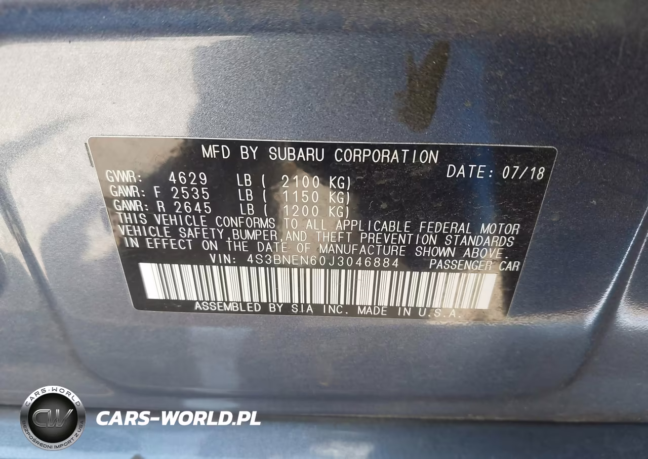2018 Subaru Legacy 3.6R Limited VIN:4S3BNEN60J3046884 - 9