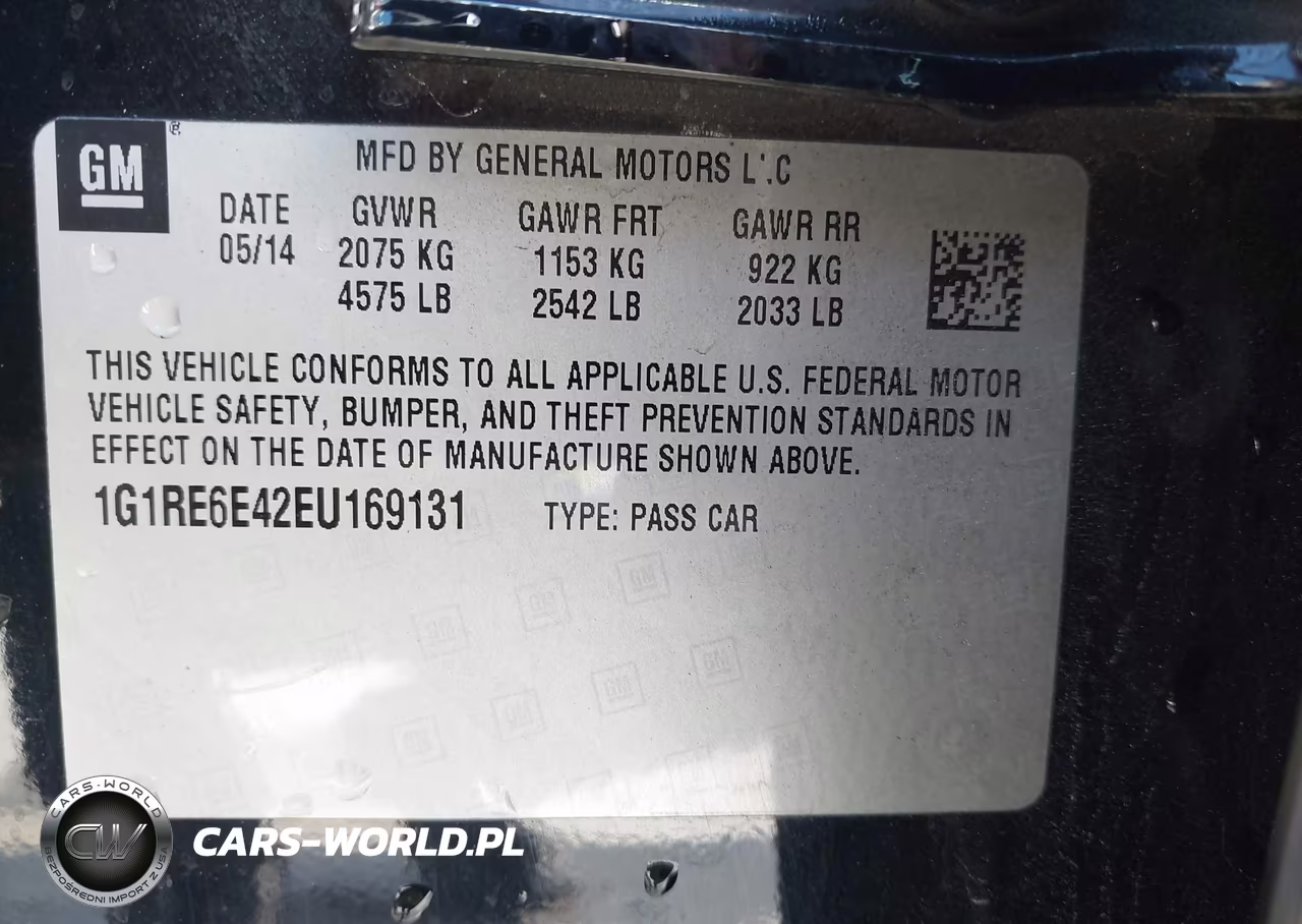 2014 Chevrolet Volt VIN:1G1RE6E42EU169131 - 9