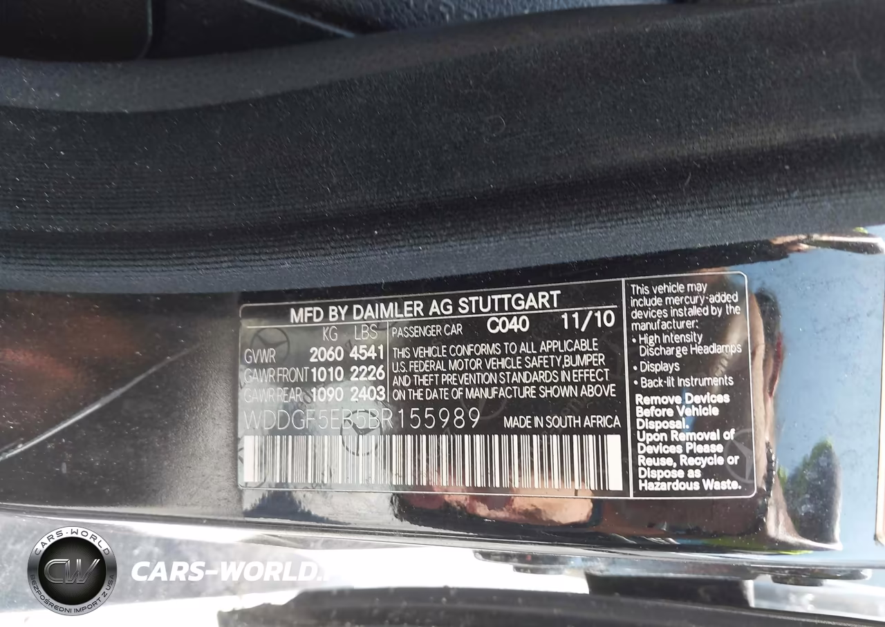 2011 Mercedes-Benz C 300 Luxury-Sport VIN:WDDGF5EB5BR155989 - 9