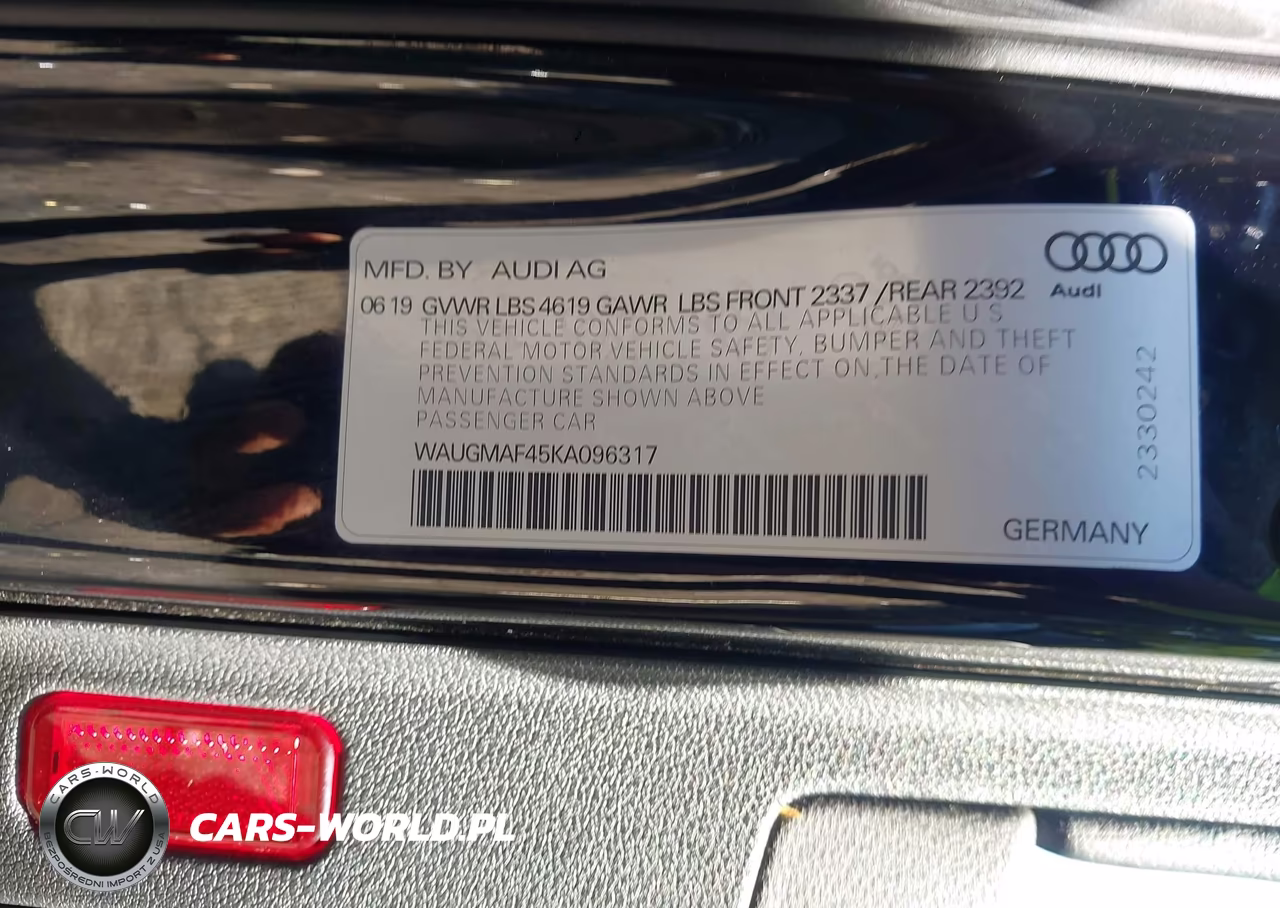 2019 Audi A4 40 Titanium Premium VIN:WAUGMAF45KA096317 - 9
