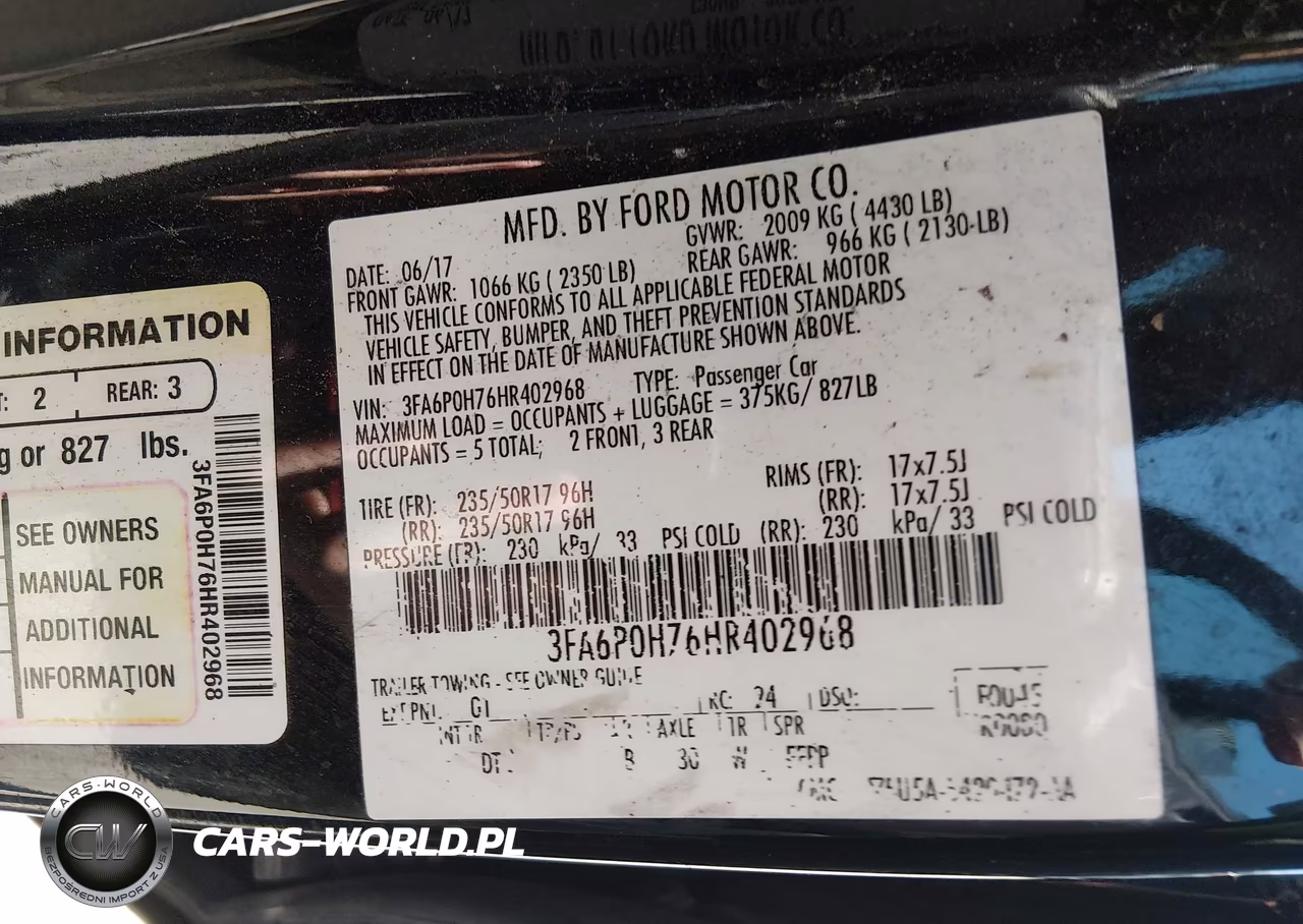 2017 Ford Fusion Se VIN:3FA6P0H76HR402968 - 9