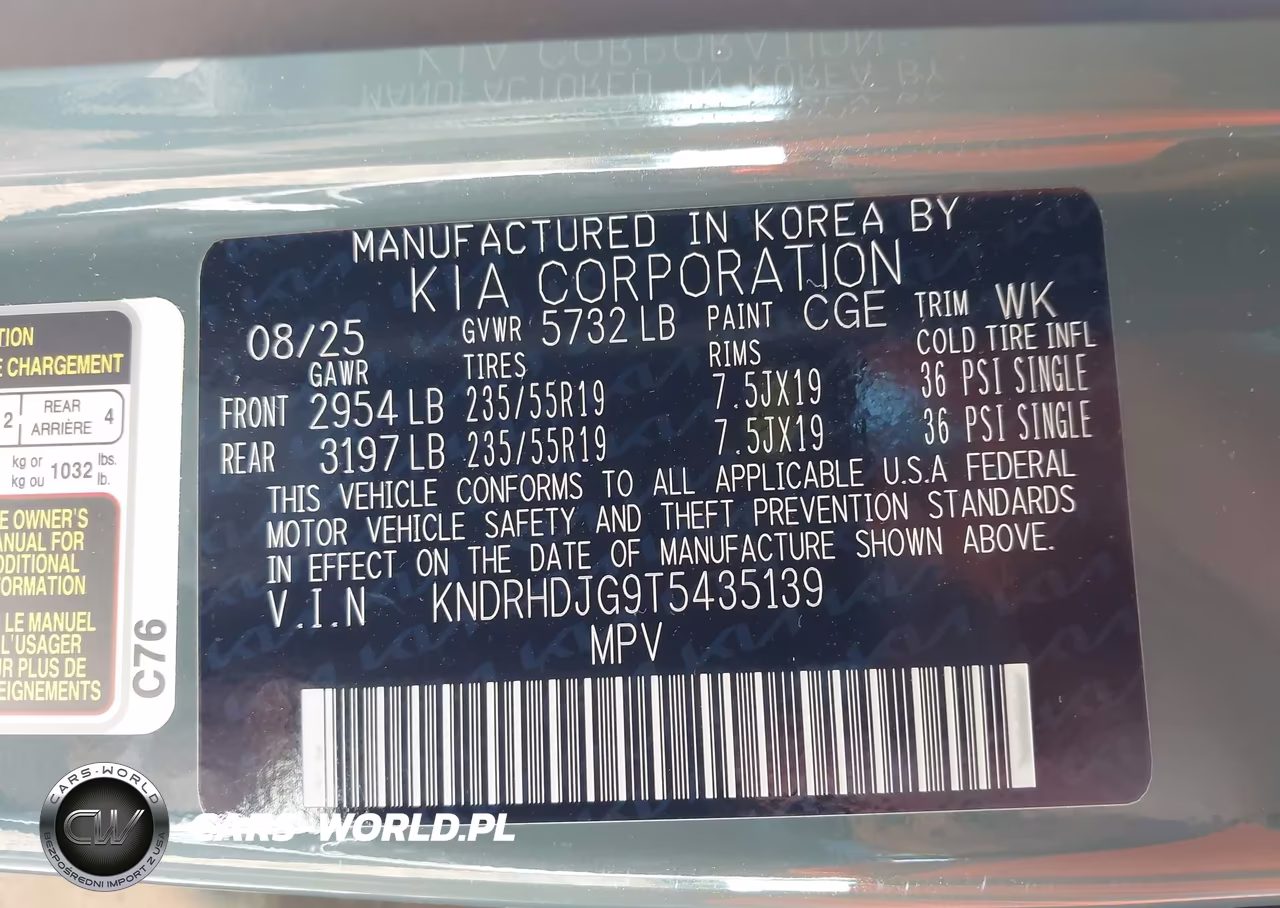 2026 Kia Sorento Hybrid Ex VIN:KNDRHDJG9T5435139 - 9