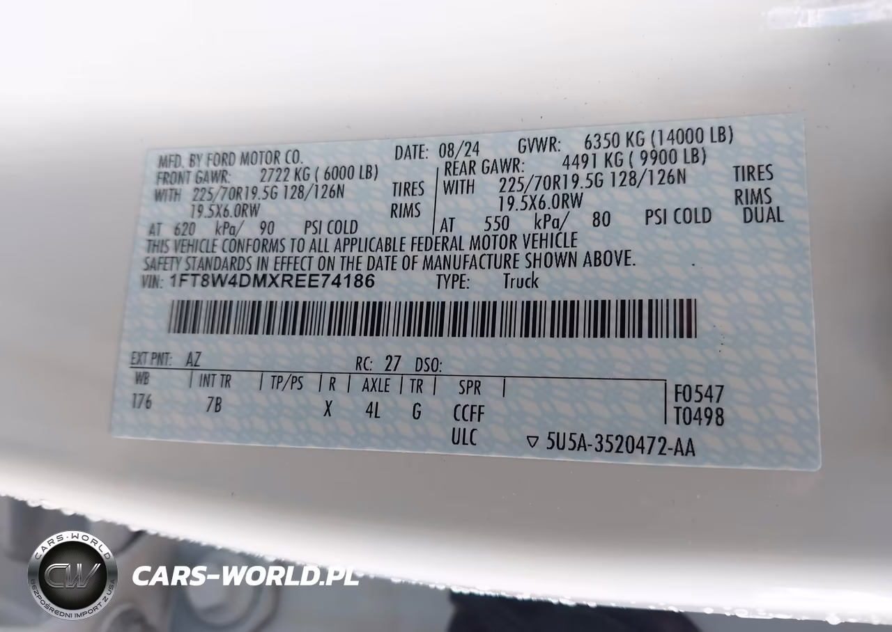 2024 Ford F-450 Platinum VIN:1FT8W4DMXREE74186 - 8