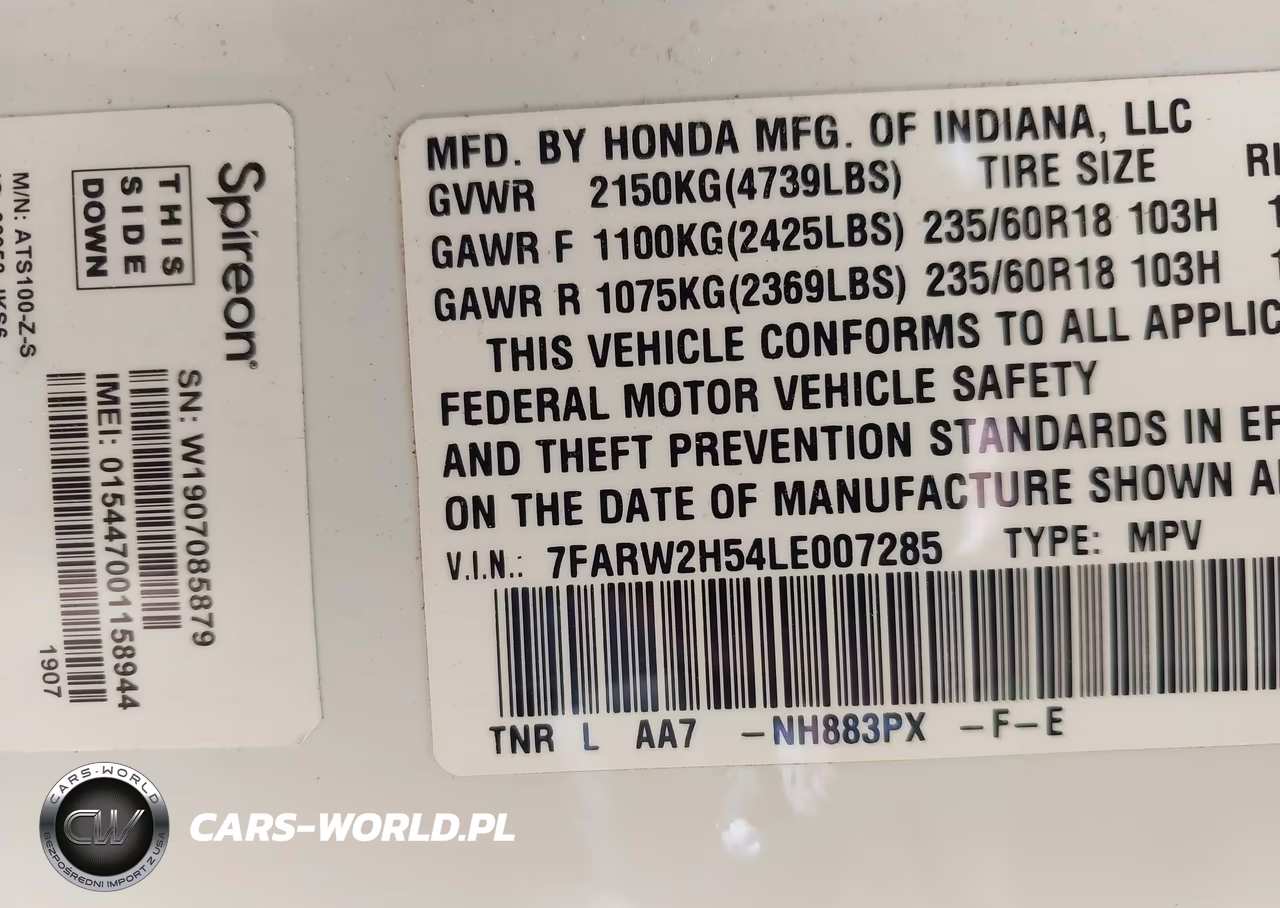 2020 Honda Cr-V Awd Ex VIN:7FARW2H54LE007285 - 9