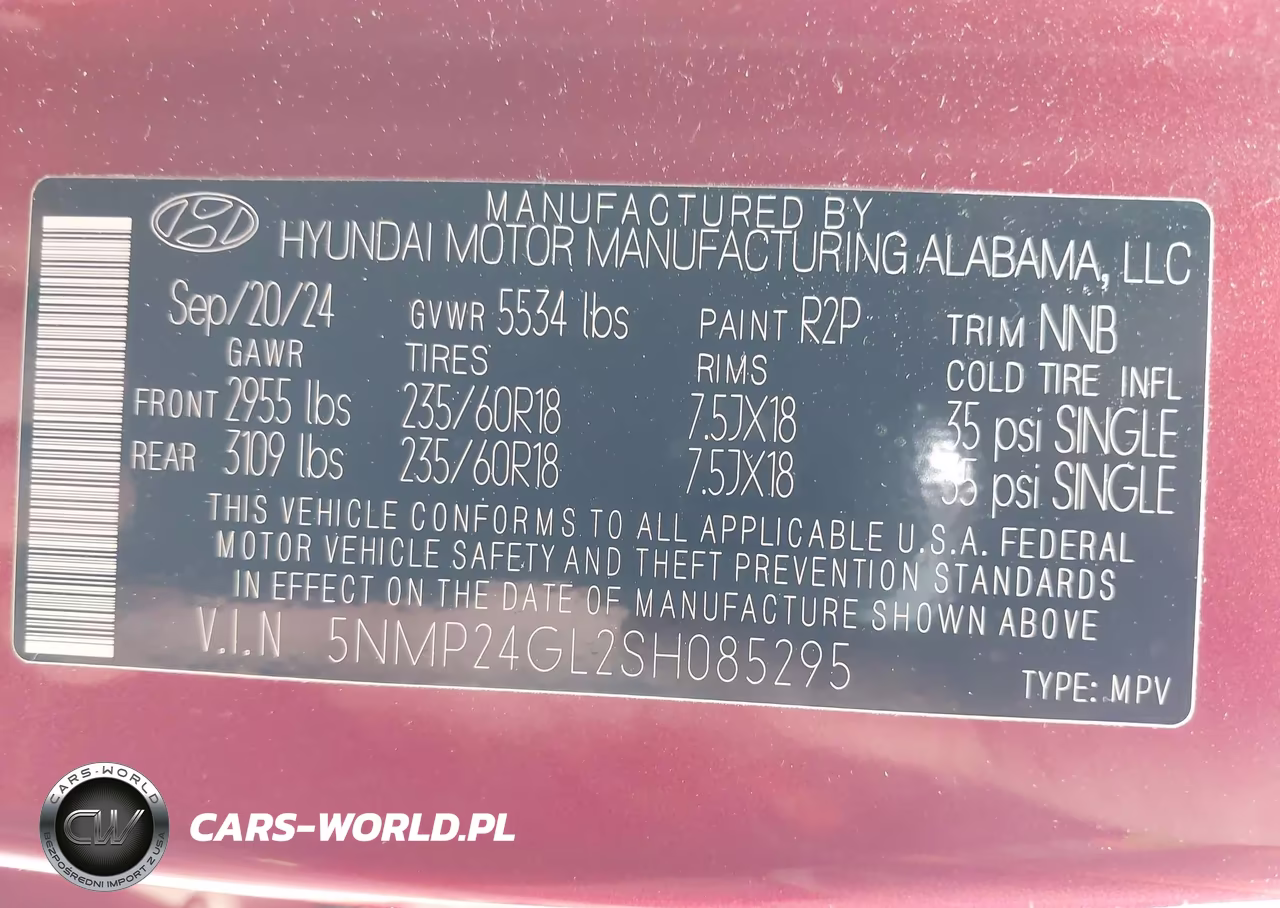 2025 Hyundai Santa Fe Sel VIN:5NMP24GL2SH085295 - 9