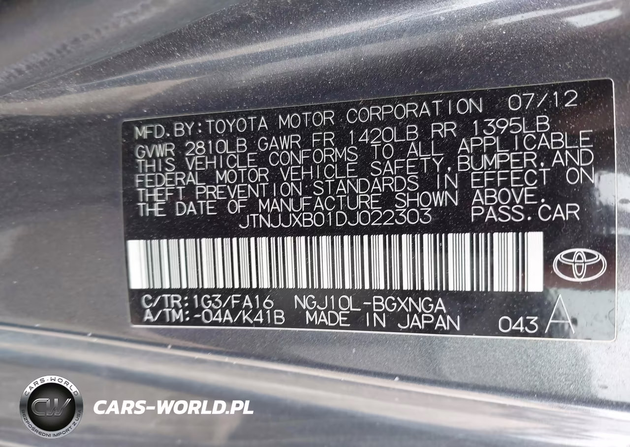2013 Scion Iq VIN:JTNJJXB01DJ022303 - 9