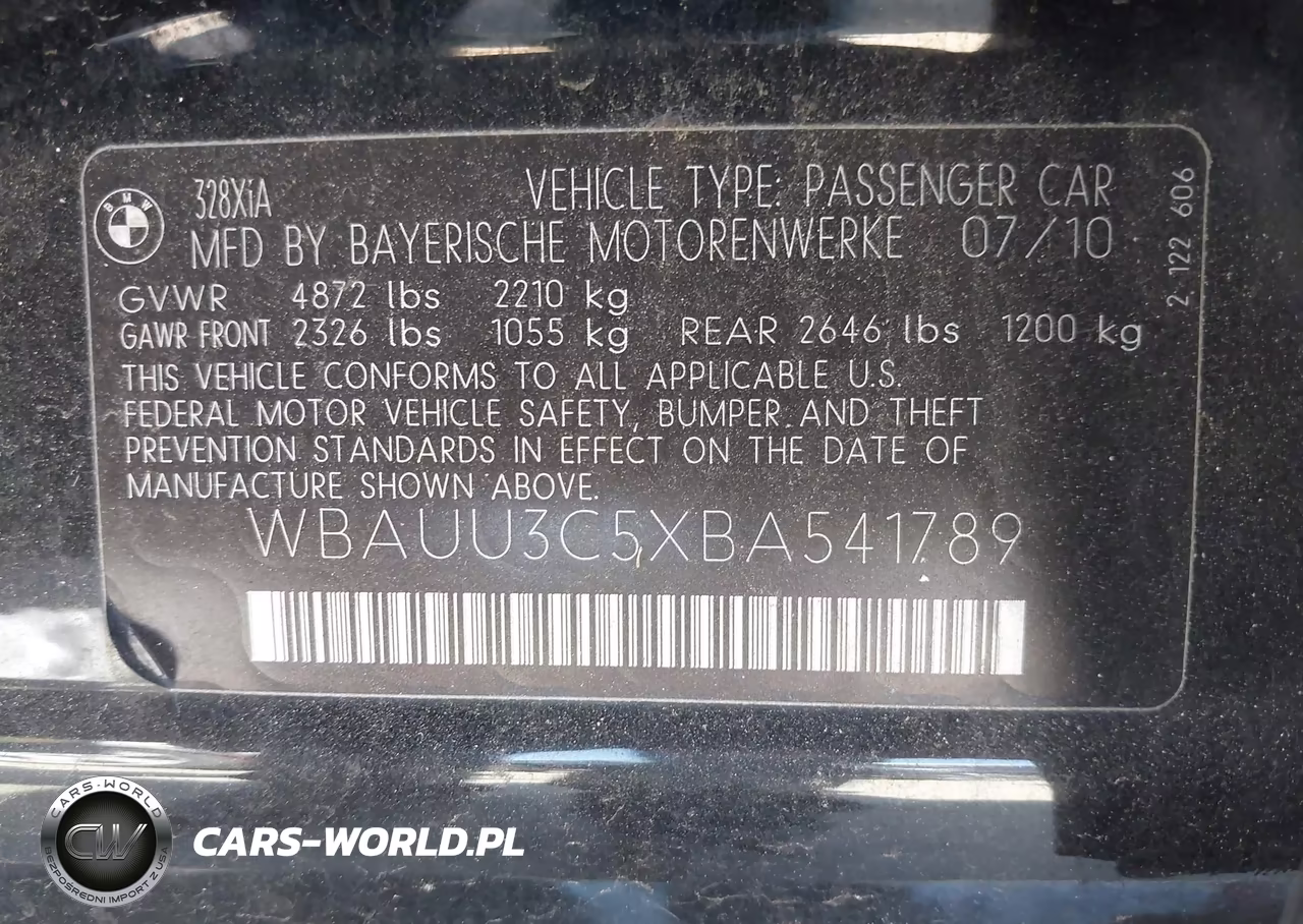 2011 BMW 328I xDrive VIN:WBAUU3C5XBA541789 - 9