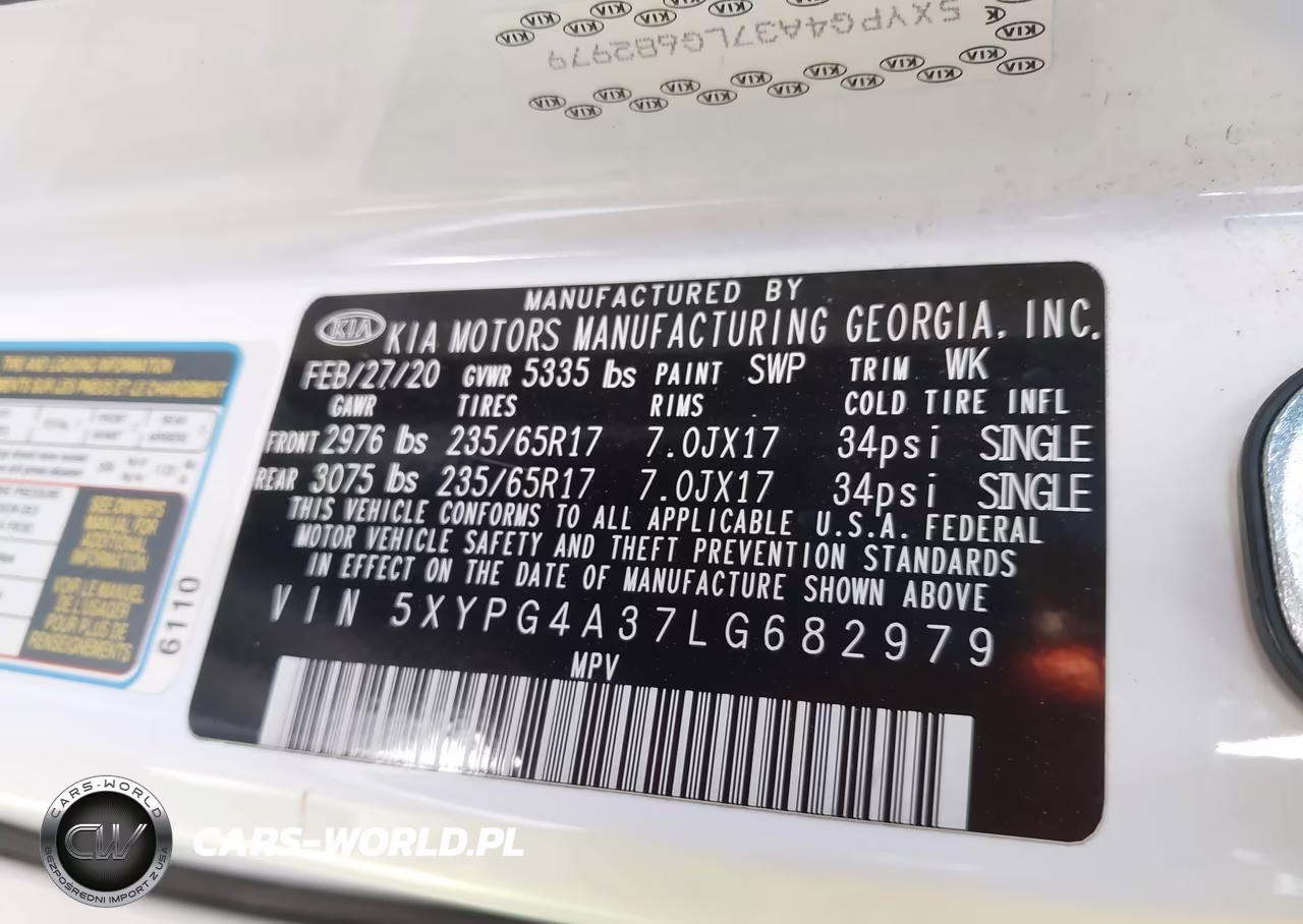 2020 Kia Sorento 2.4L L VIN:5XYPG4A37LG682979 - 9