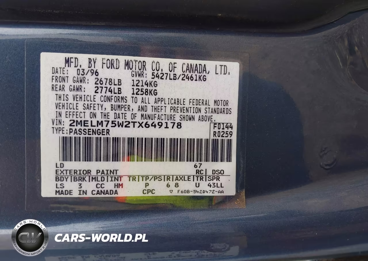 1996 Mercury Grand Marquis Ls-Bayshore VIN:2MELM75W2TX649178 - 9