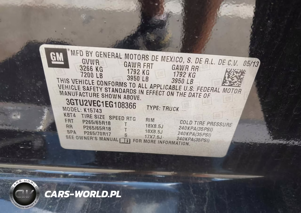 2014 GMC Sierra K1500 Slt VIN:3GTU2VEC1EG108366 - 9