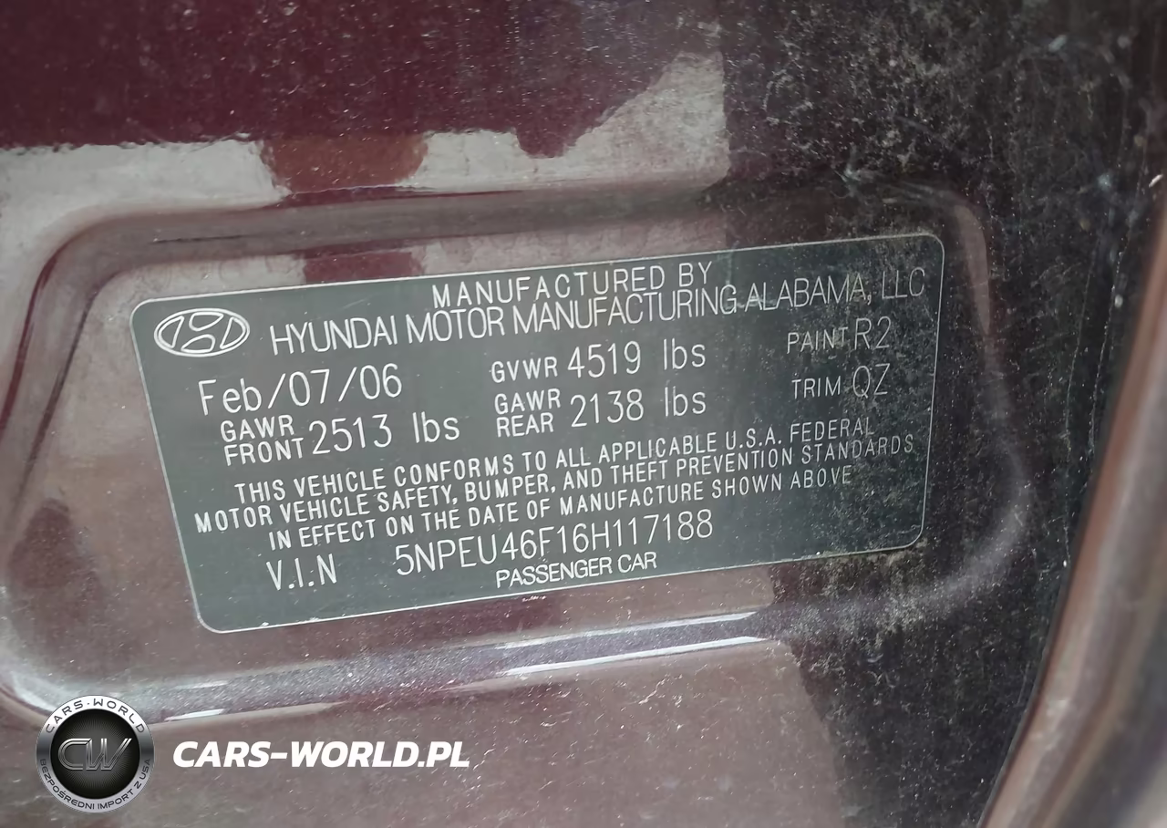 2006 Hyundai Sonata Gls V6-Lx V6 VIN:5NPEU46F16H117188 - 9