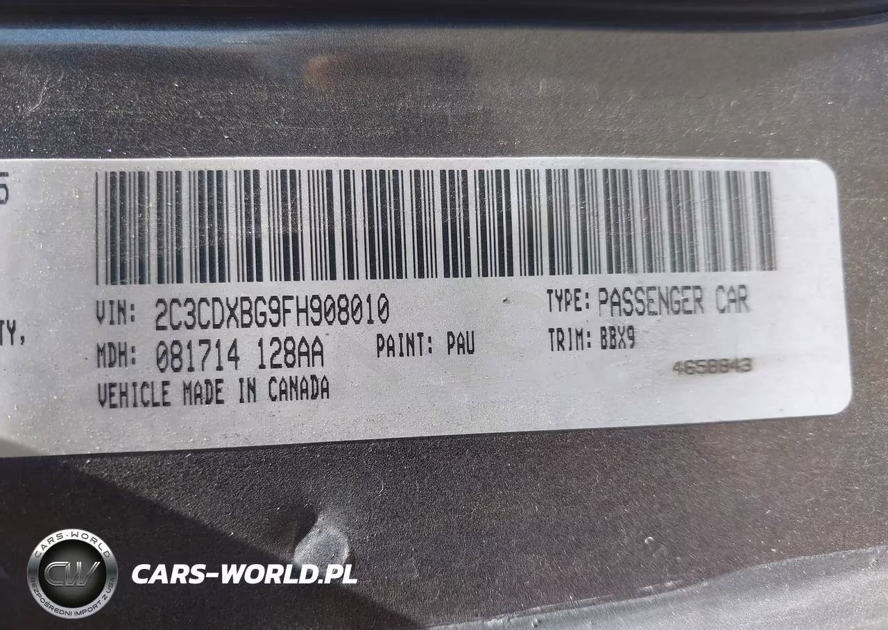 2015 Dodge Charger Se VIN:2C3CDXBG9FH908010 - 9
