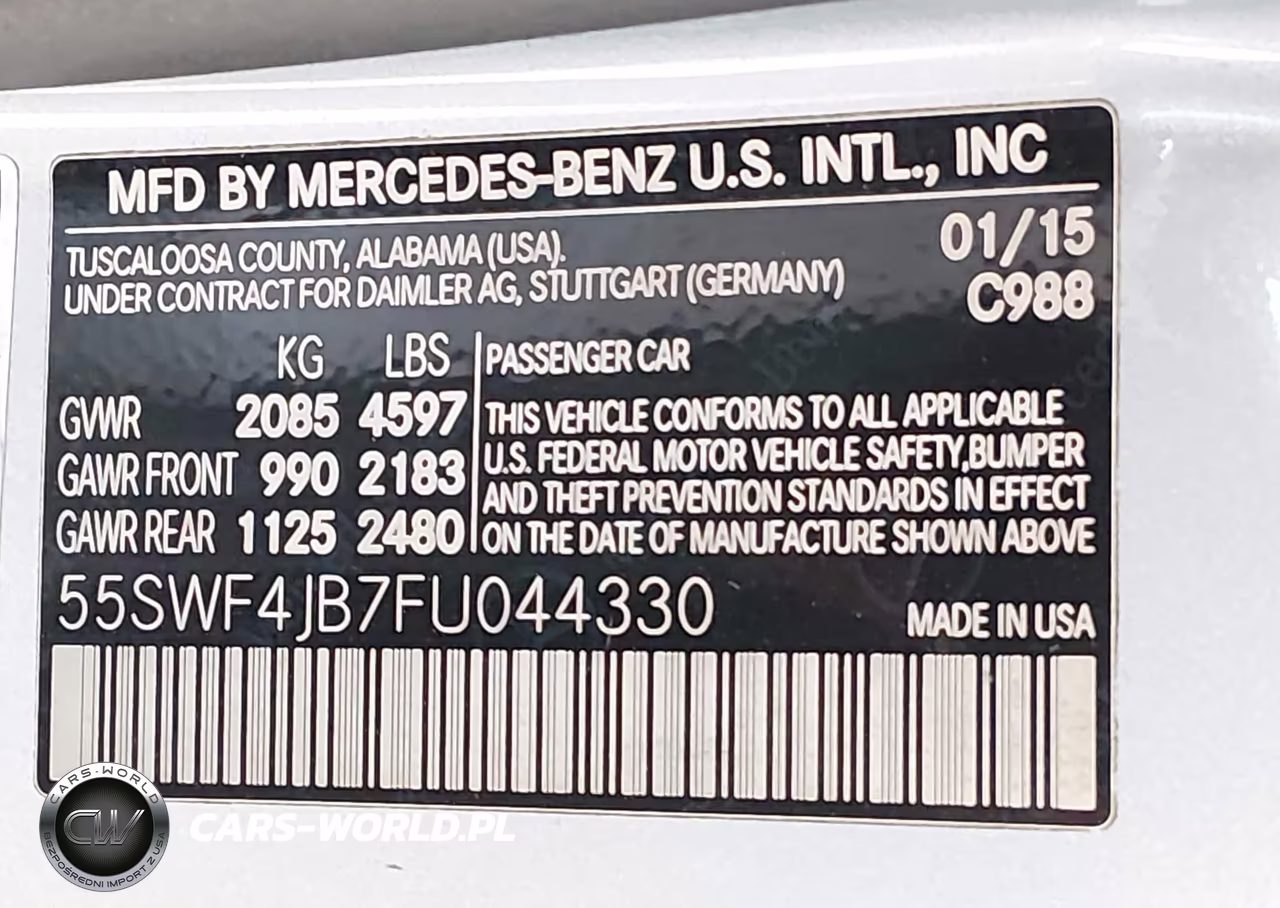 2015 Mercedes-Benz C 300 VIN:55SWF4JB7FU044330 - 9