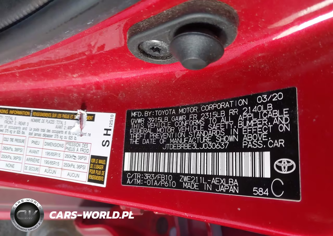 2020 Toyota Corolla Hybrid Le VIN:JTDEBRBE3LJ030637 - 9