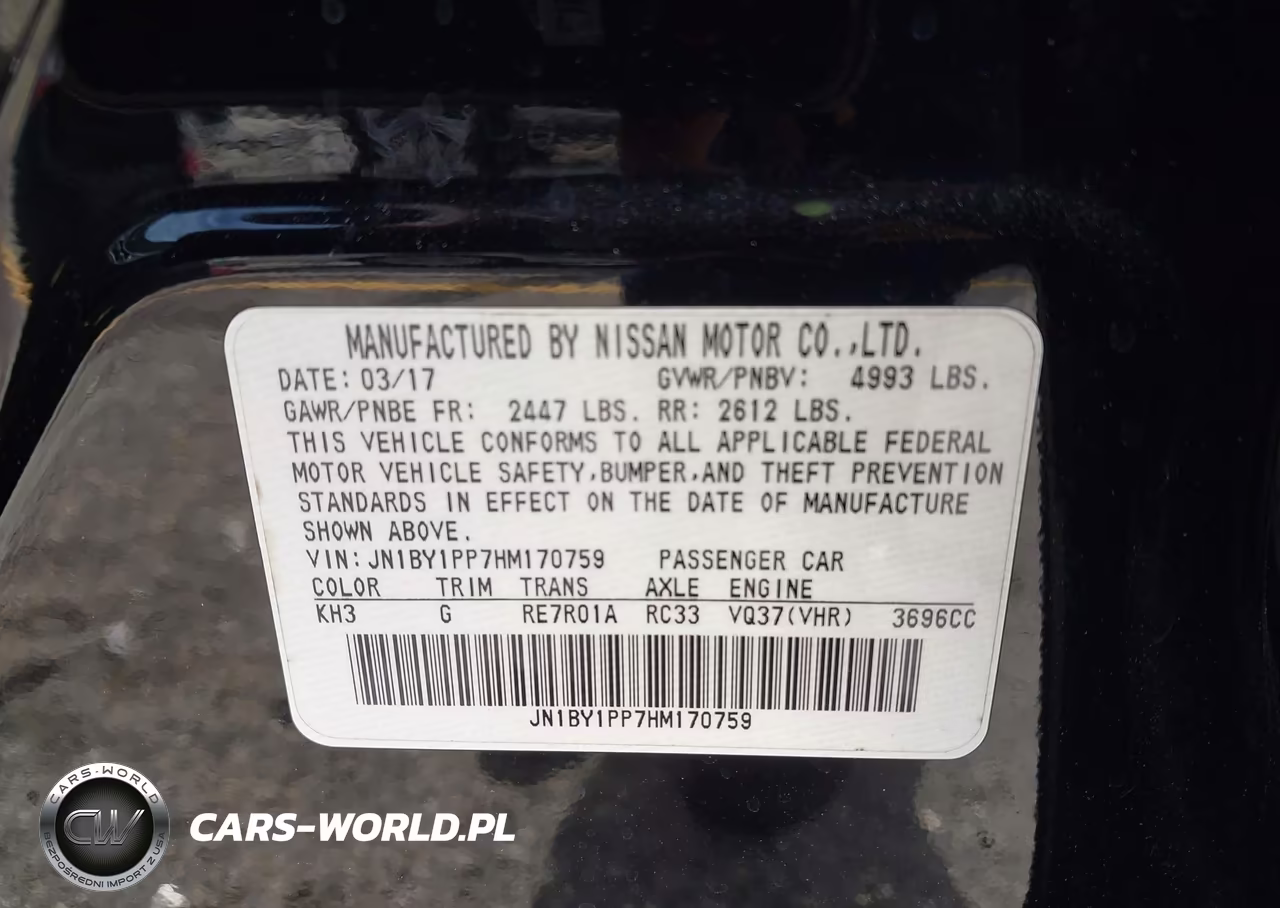 2017 Infiniti Q70L 3.7 VIN:JN1BY1PP7HM170759 - 9
