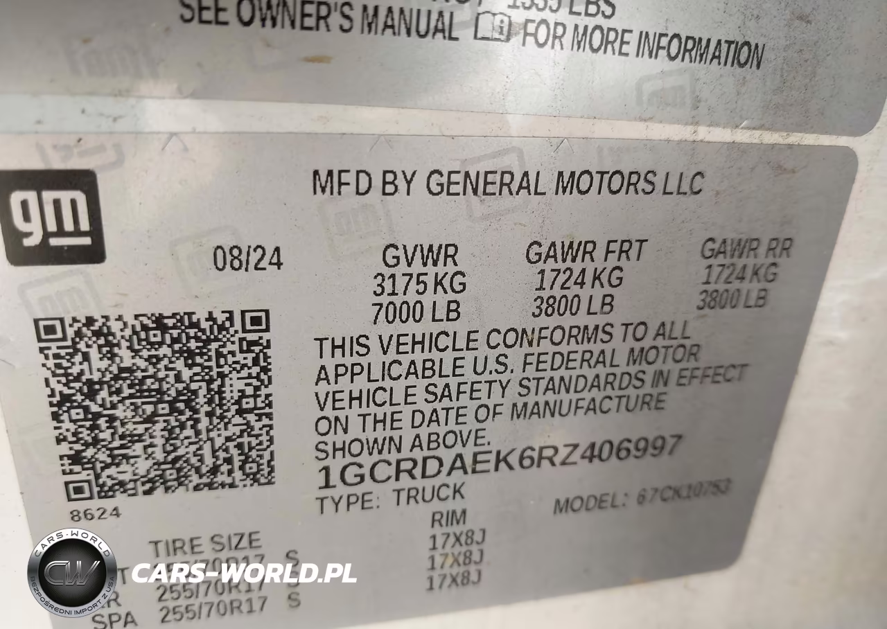 2024 Chevrolet Silverado 1500 4Wd Standard Bed Wt VIN:1GCRDAEK6RZ406997 - 9