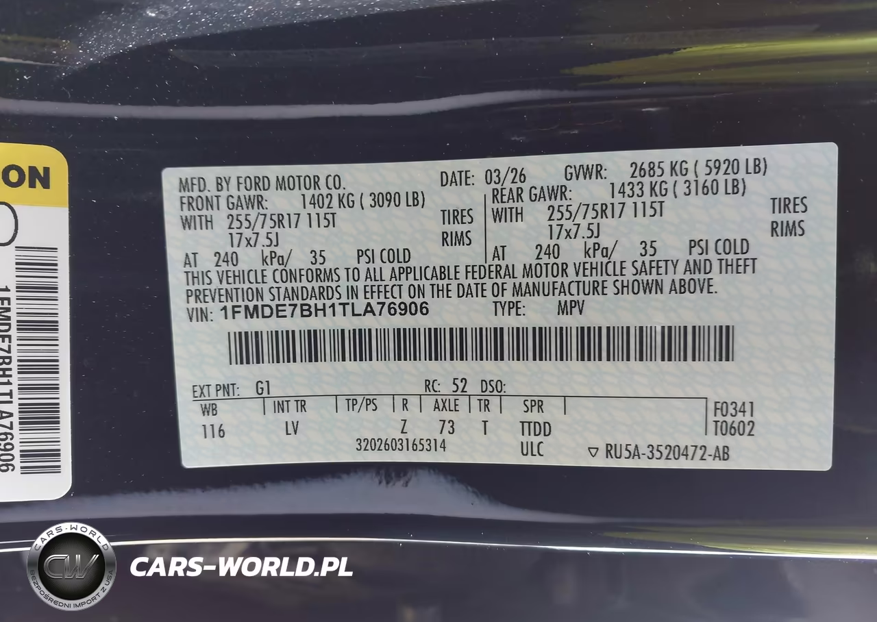 2026 Ford Bronco Big Bend VIN:1FMDE7BH1TLA76906 - 9