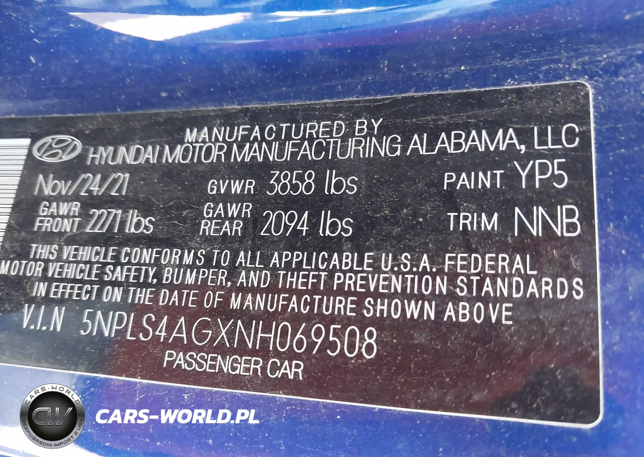 2022 Hyundai Elantra Sel VIN:5NPLS4AGXNH069508 - 9