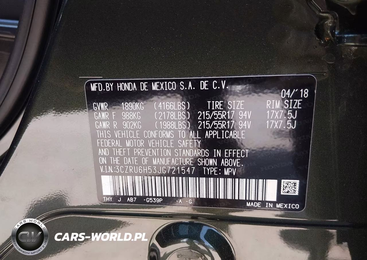 2018 Honda Hr-V Ex VIN:3CZRU6H53JG721547 - 9