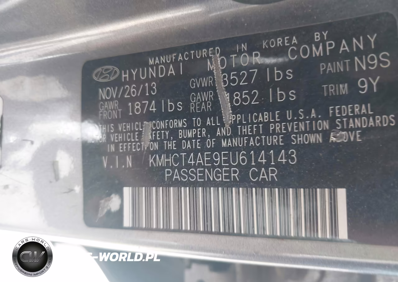 2014 Hyundai Accent Gls VIN:KMHCT4AE9EU614143 - 9