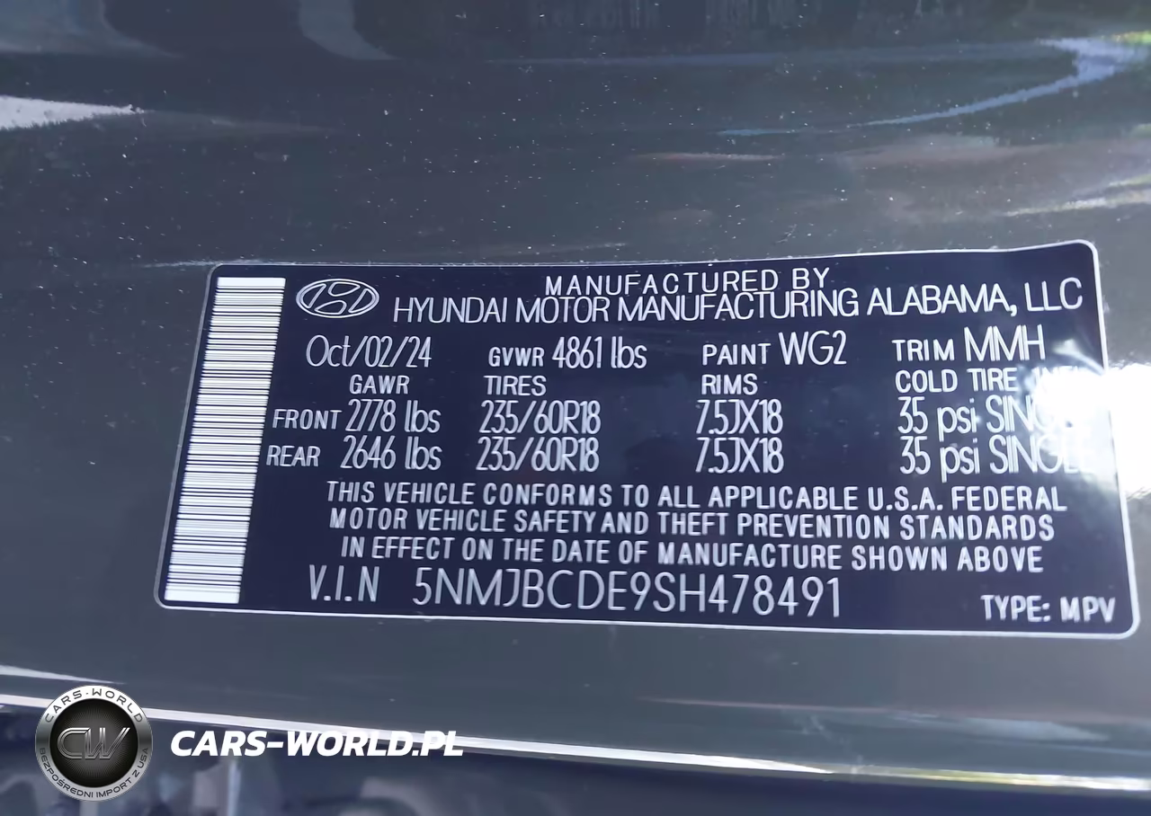 2025 Hyundai Tucson Sel VIN:5NMJBCDE9SH478491 - 9