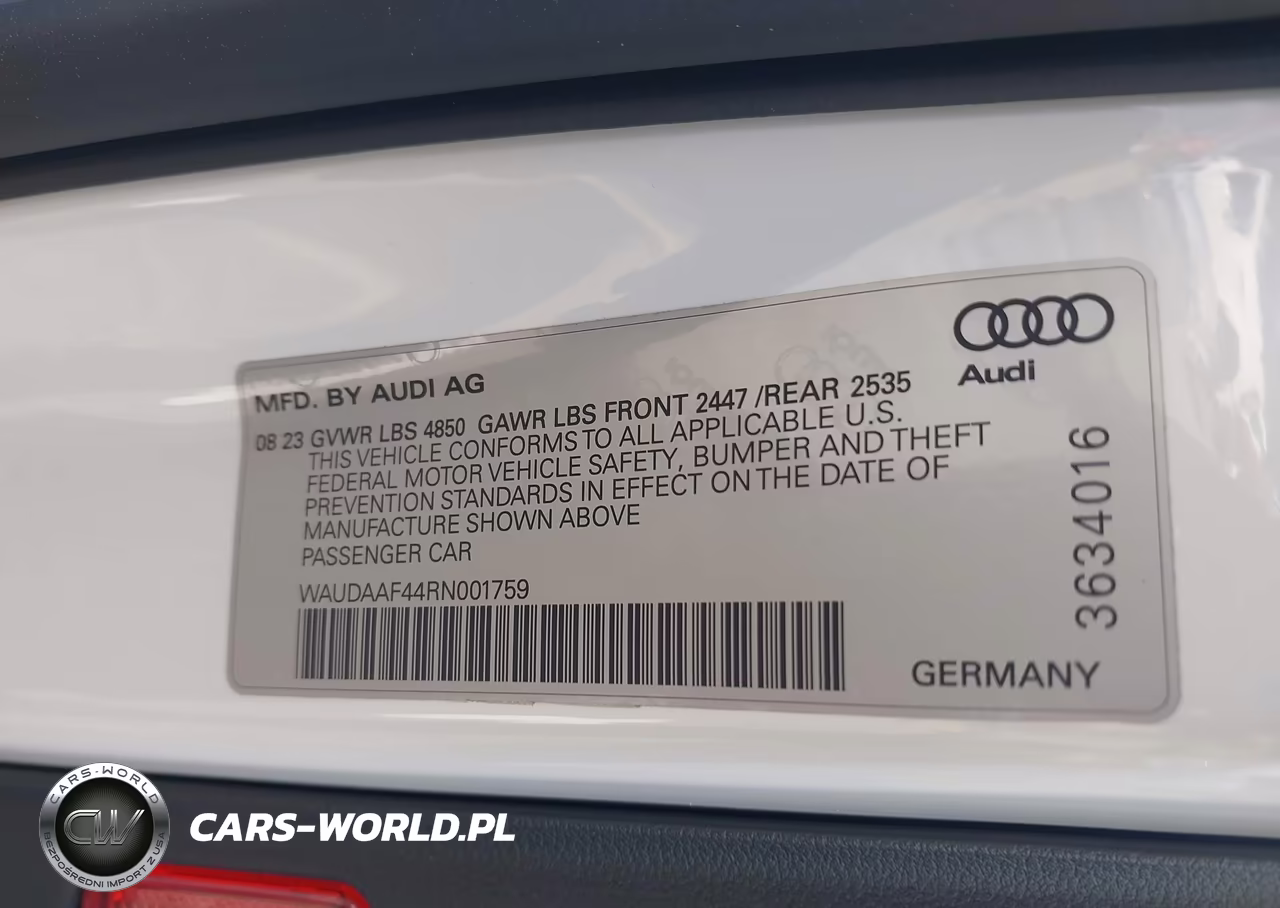 2024 Audi A4 Premium 45 Tfsi S Line Quattro S Tronic VIN:WAUDAAF44RN001759 - 9