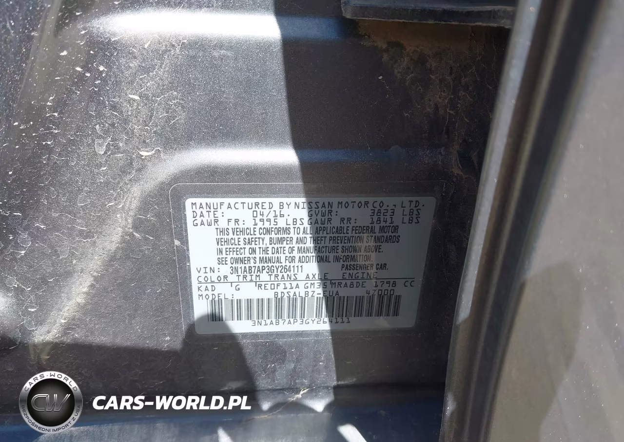 2016 Nissan Sentra Fe+ S-S-Sl-Sr-Sv VIN:3N1AB7AP3GY264111 - 9
