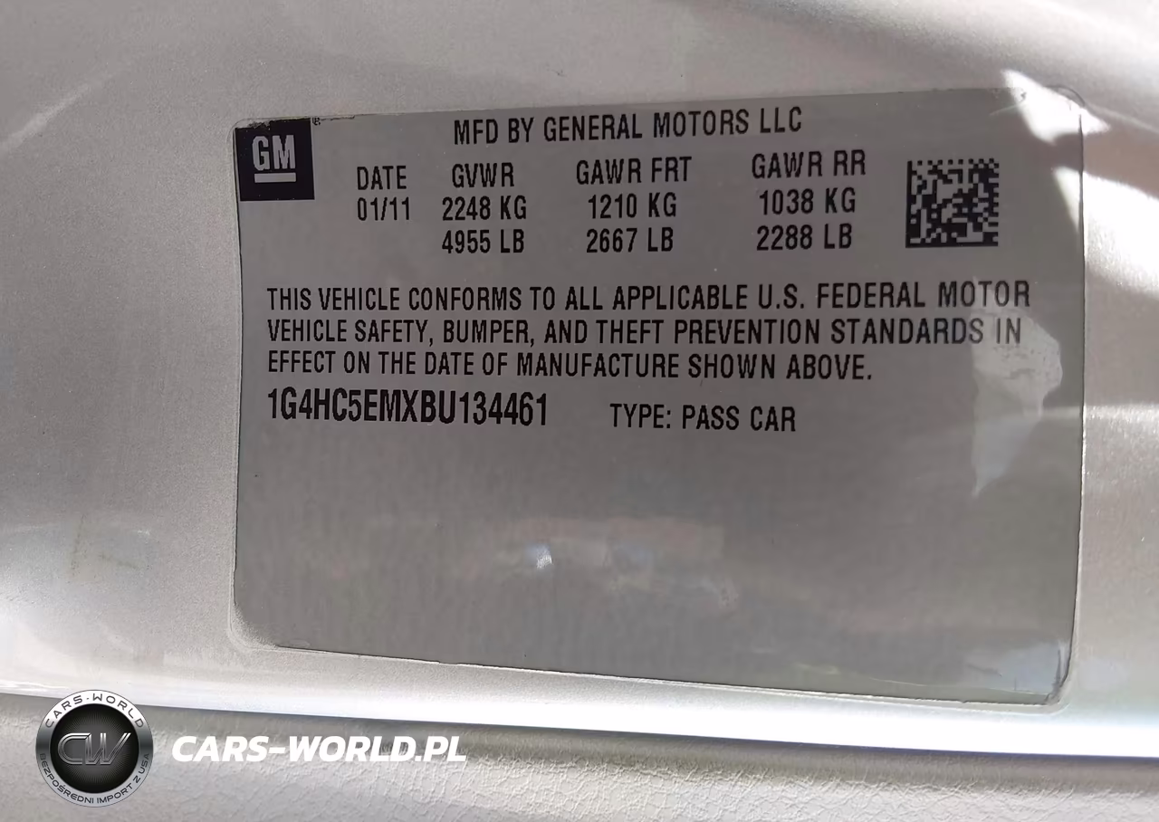 2011 Buick Lucerne Cxl VIN:1G4HC5EMXBU134461 - 9